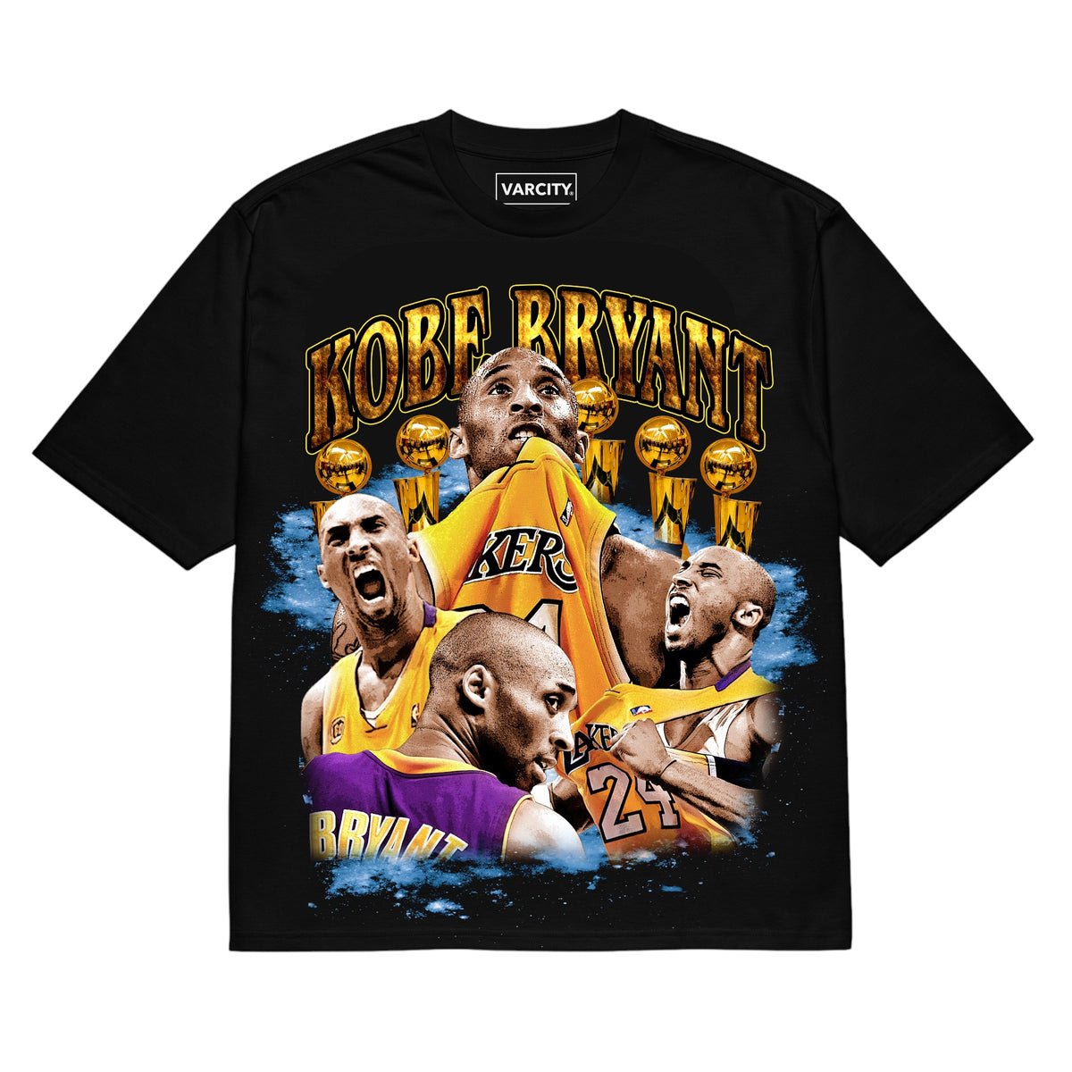 Vintage Varcity Kobe Bryant Heavyweight Vintage T-Shirt Black