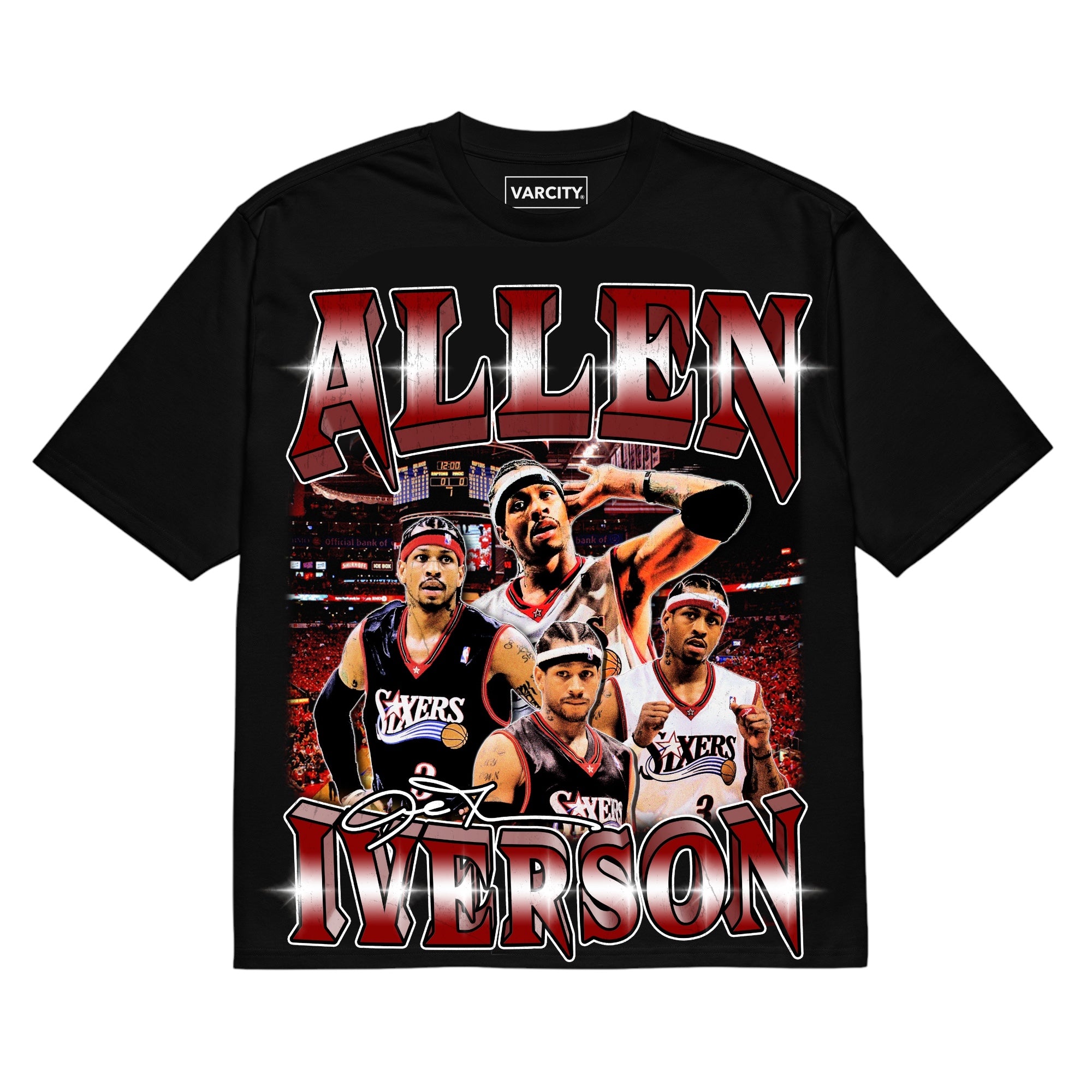 Vintage Varcity Allen Iverson Heavyweight Vintage T-Shirt Black