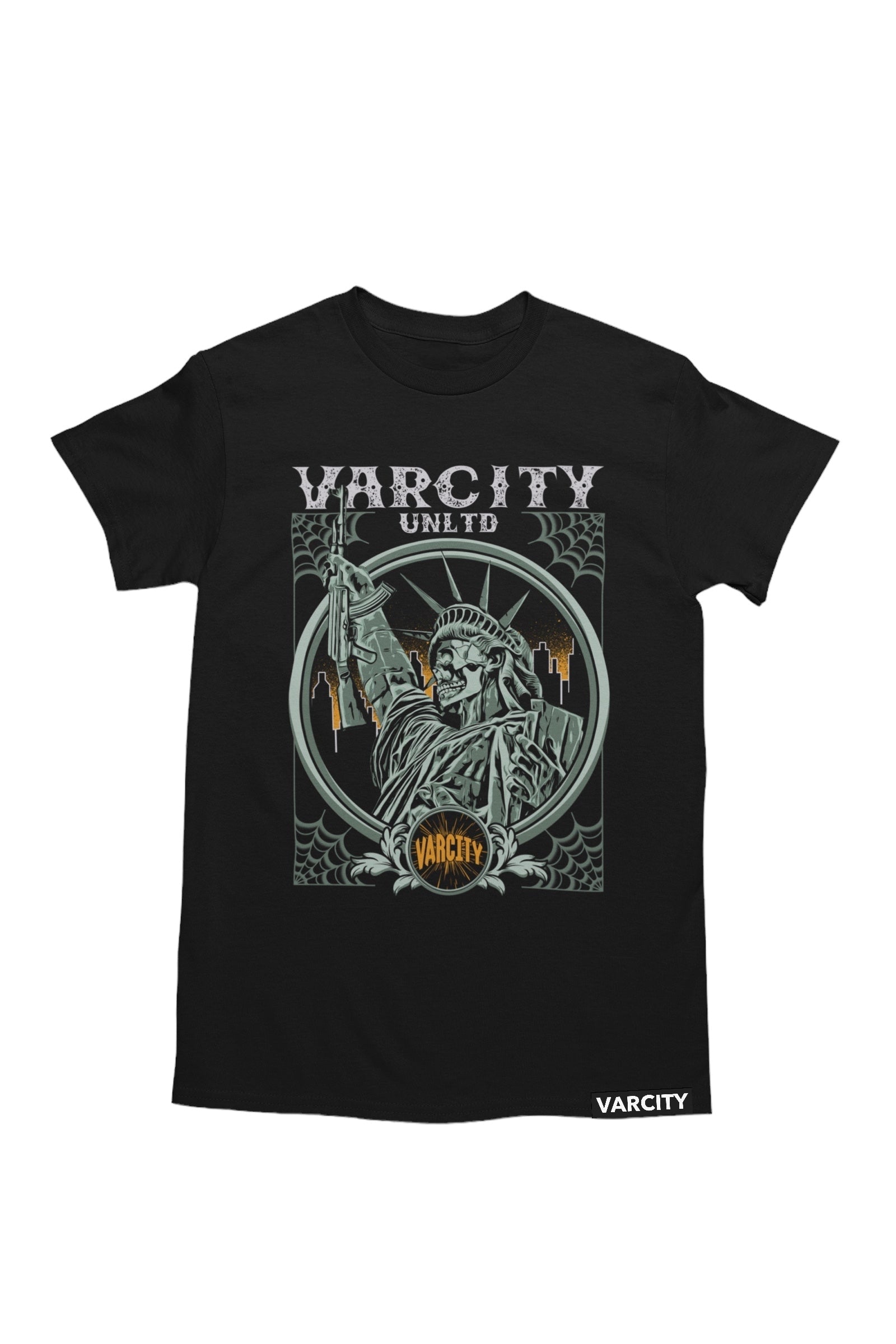 Varcity ® Liberty & Death Epic Graphic Tee Black