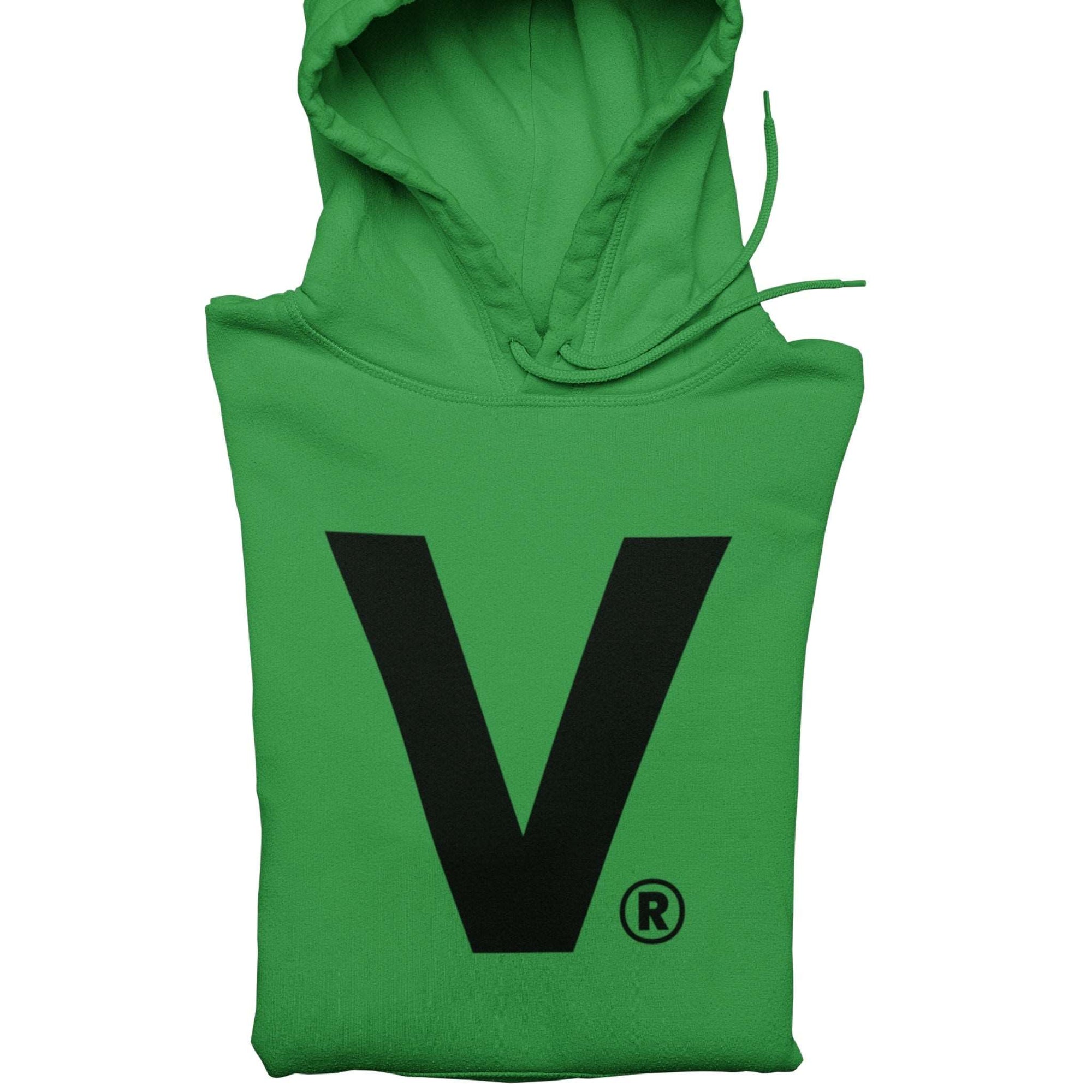 Varcity ® Iconic V Logo Pullover Hoodie Kelly Green