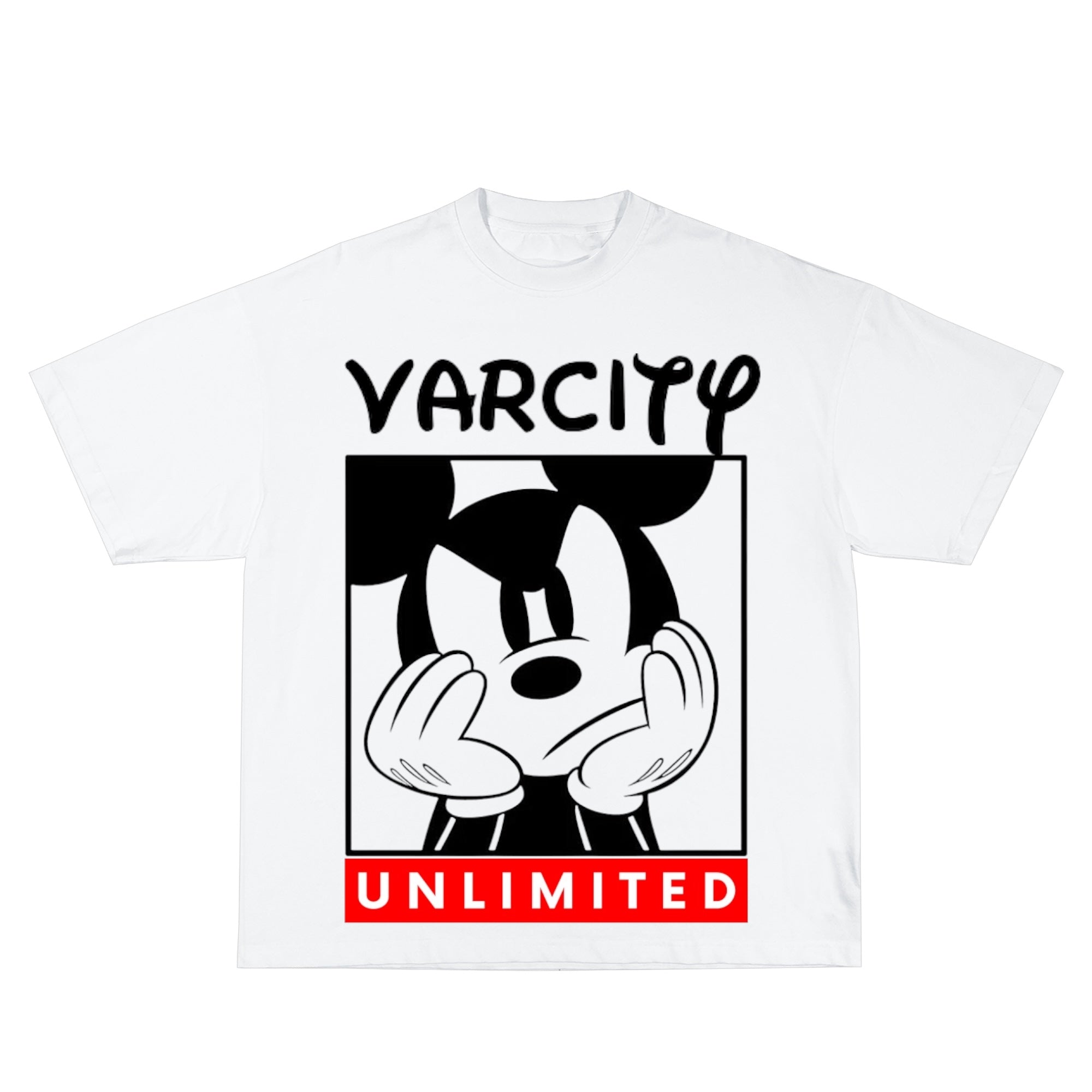 Varcity Unltd. x Mickey Mouse Premium Graphic Cotton T-Shirt White