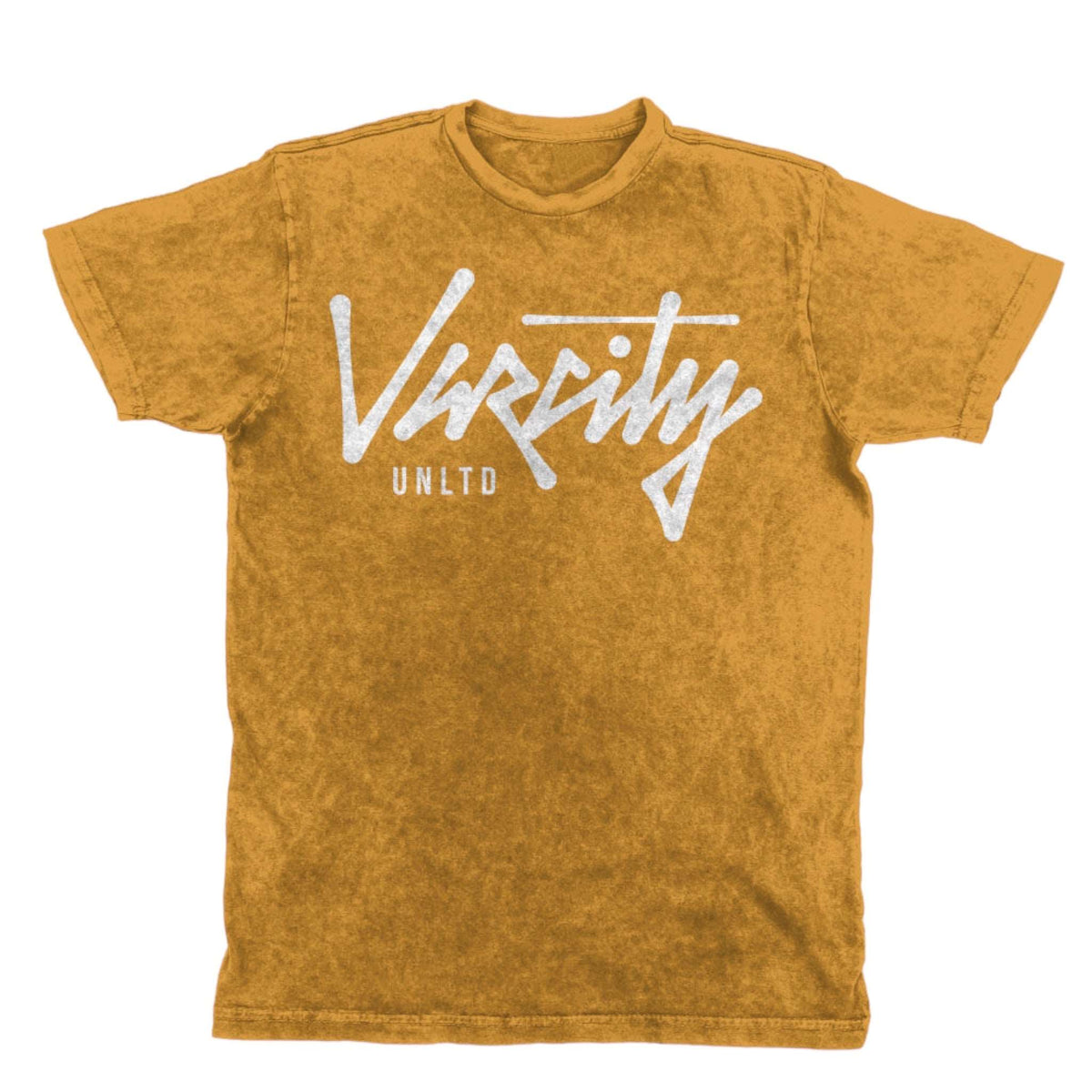 Varcity Unltd ® Vintage Grunge Style Mustard tee