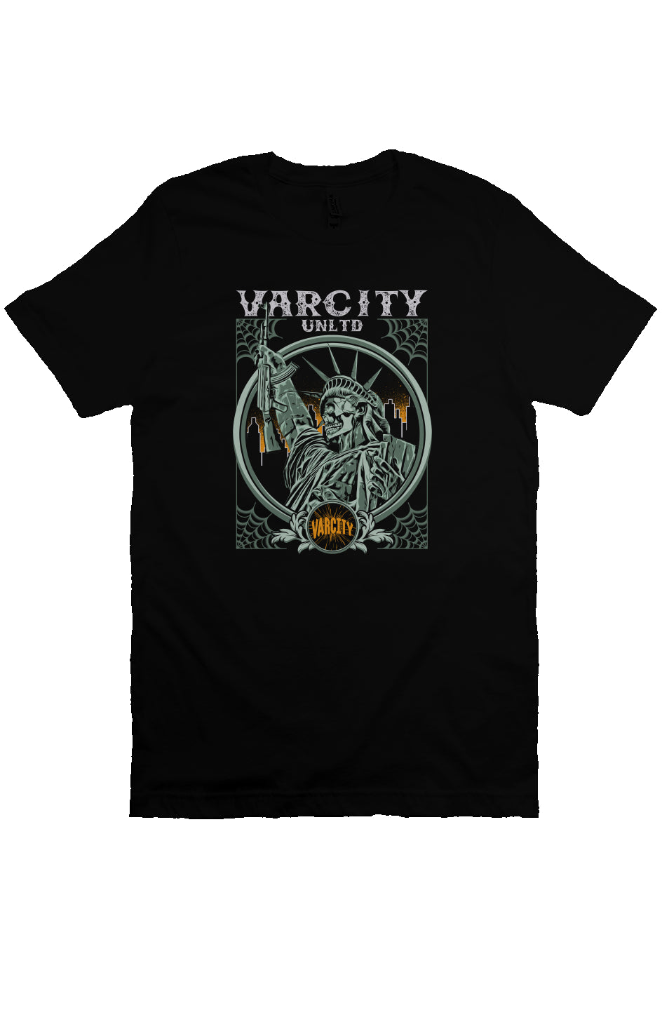 Varcity ® Liberty &amp; Death Epic Graphic Tee Black