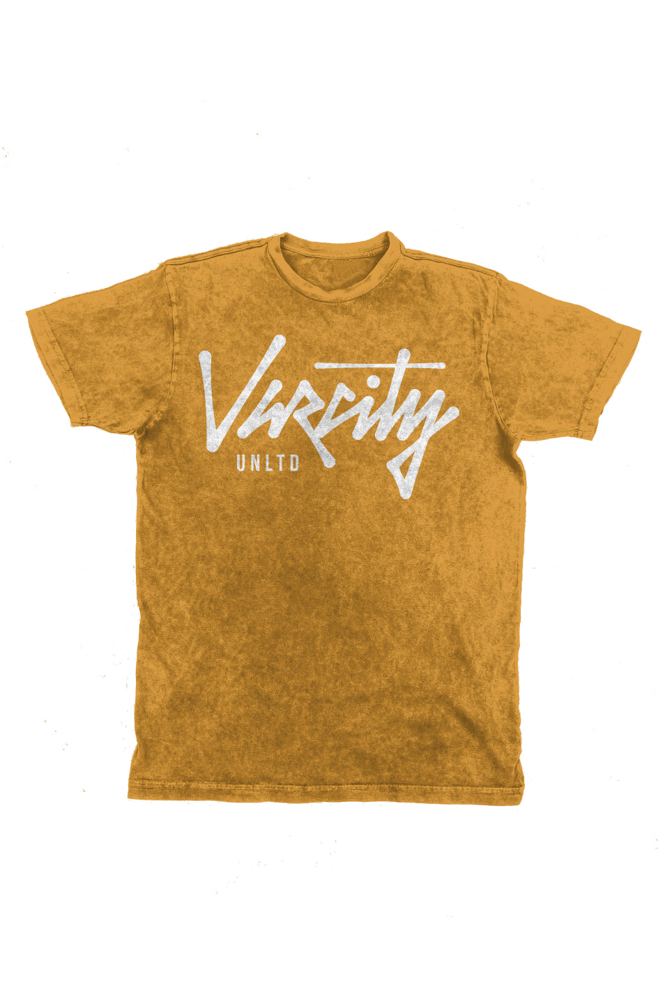 Varcity Unltd ® Vintage Grunge Style T-Shirt Mustard