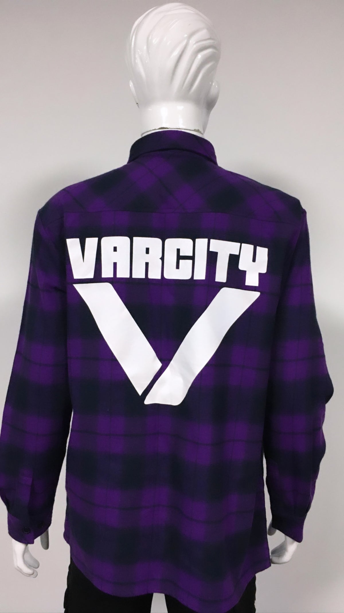 Varcity ® Statement Check Flannel PurpleBlack