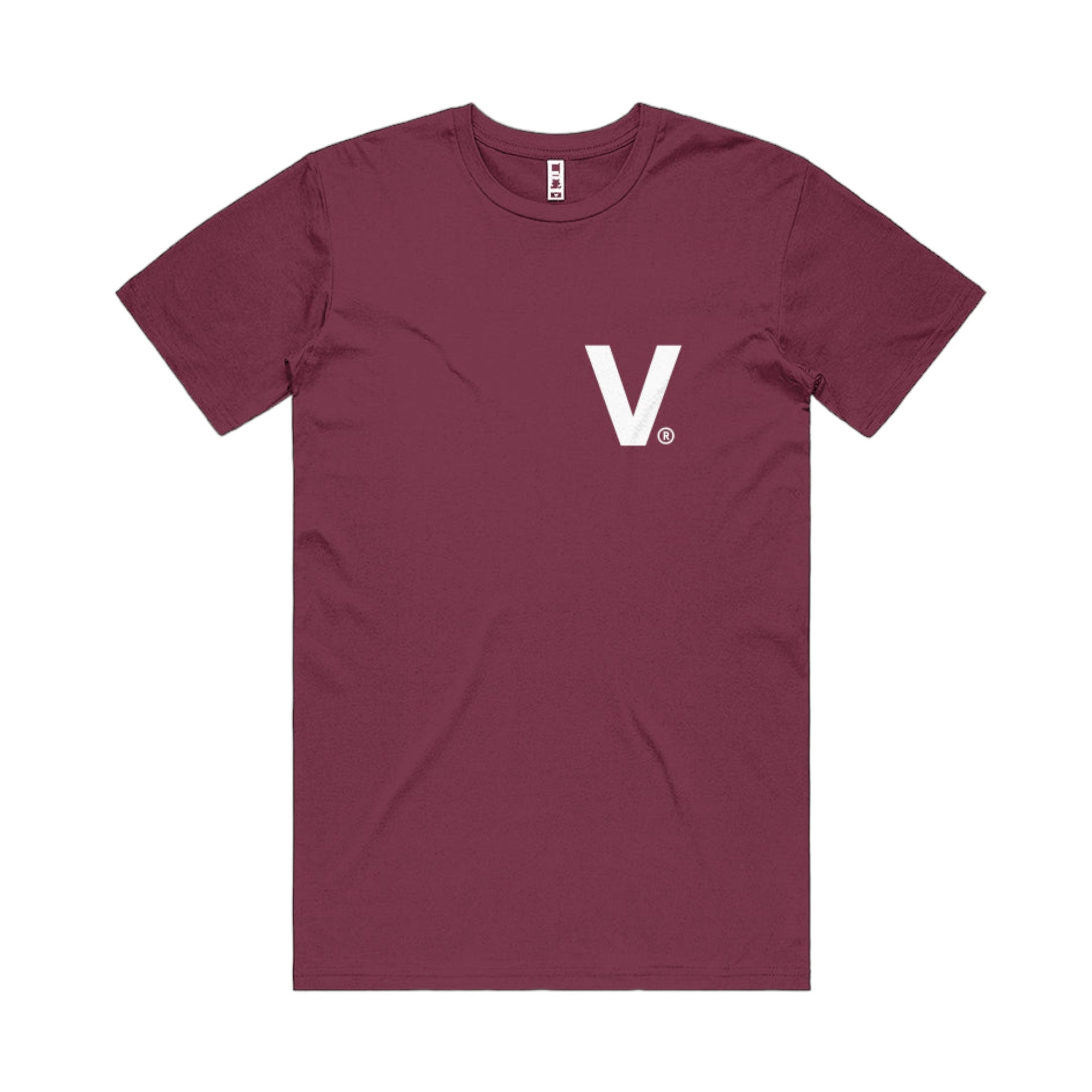 Varcity ® Fundamentals Iconic V  LT Logo T Shirt Burgundy 