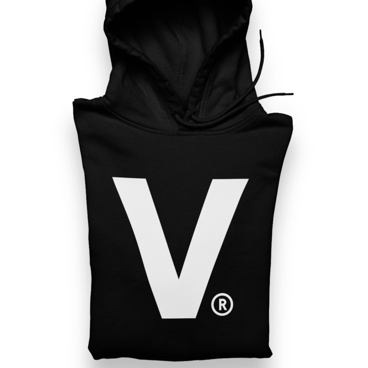 Varcity ® Iconic V Logo Pullover Hoodie Black White