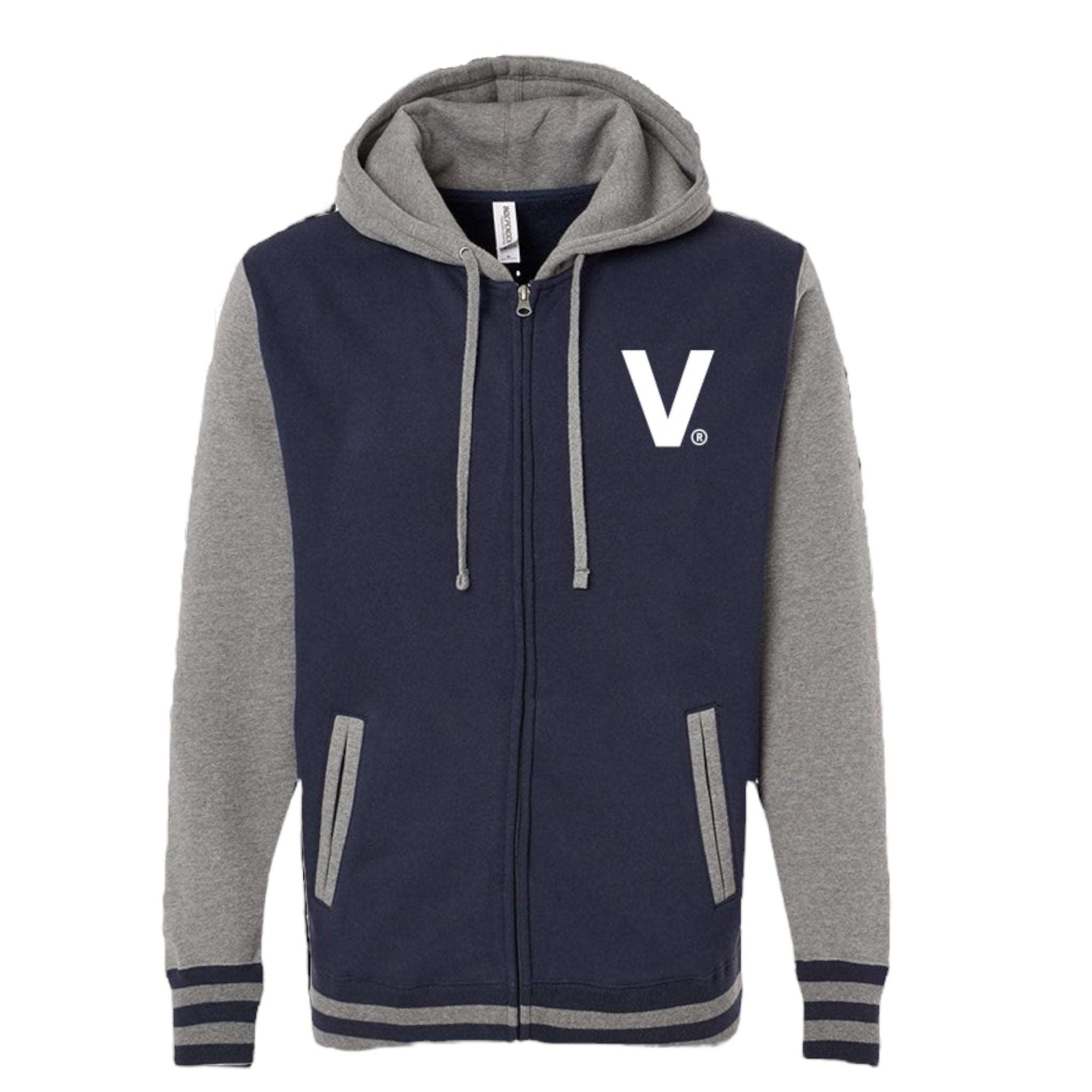 Varcity Iconic V Heavyweight Varsity Zip Hoodie Navy/Grey
