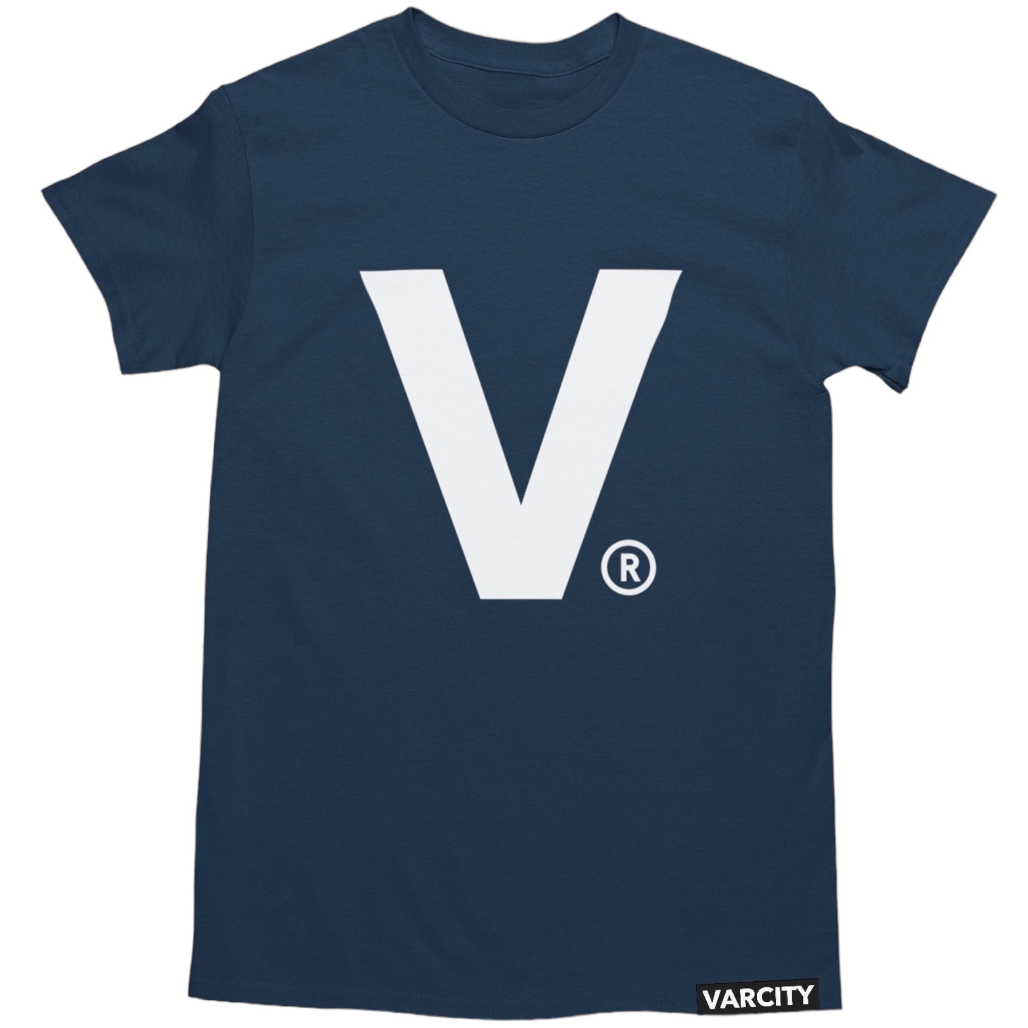 Varcity ® Fundamentals V Logo Light Weight Premium Tee Navy