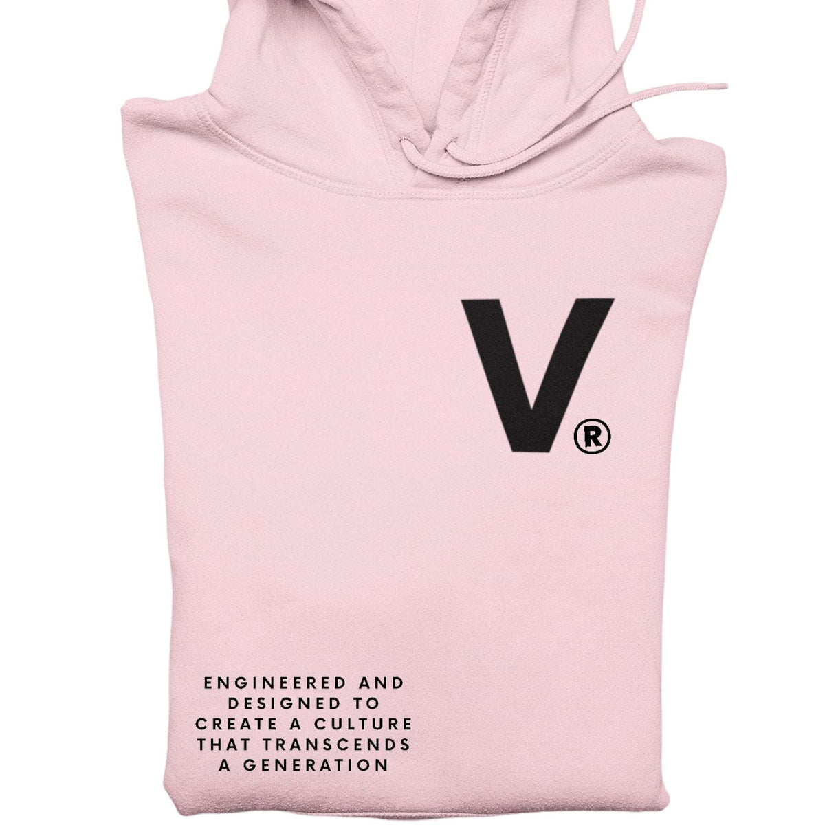 Varcity ® Fundamentals Iconic V Logo Vision Statement Hoodie Classic Pink