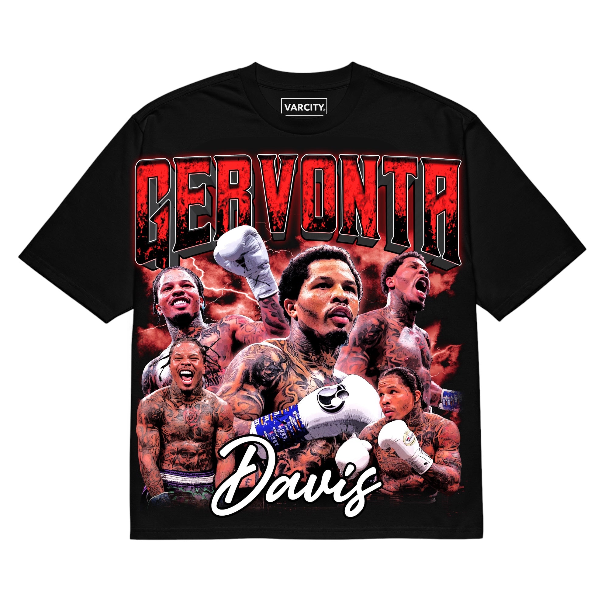 Vintage Varcity Gervonta Davis Heavyweight Vintage T-Shirt Black