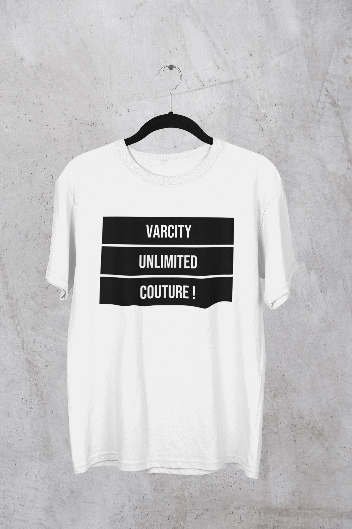 Varcity Unlimited Couture! Bold Statement T Shirt White