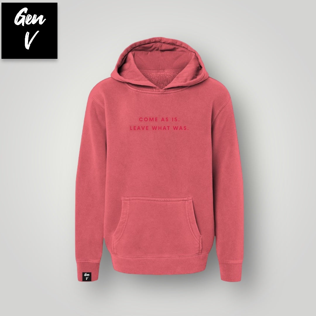 Varcity ® Generation V Come As Is Youth Pigment-Dyed Hoodie Pink