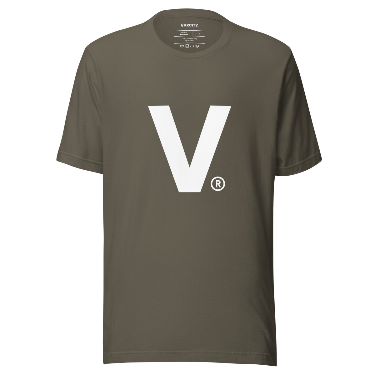 Varcity ® Fundamentals V Logo Light Weight Premium Tee Army