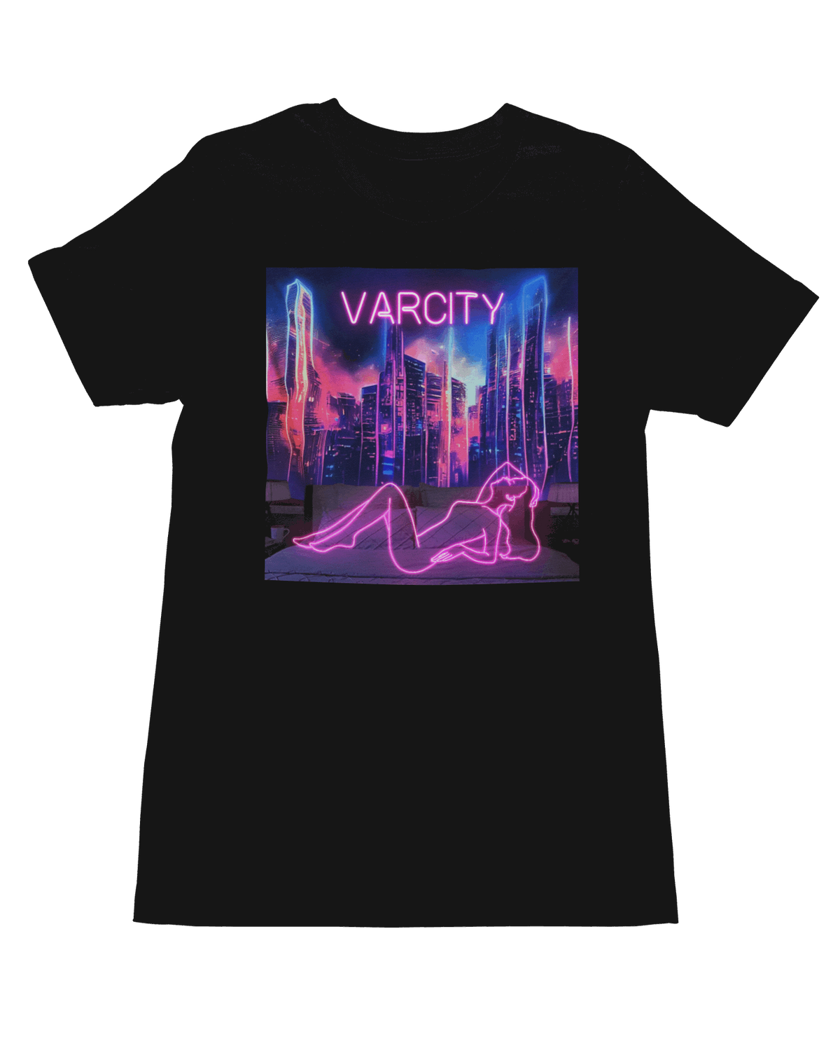 Varcity Late NYT Neon Silhouette Tee