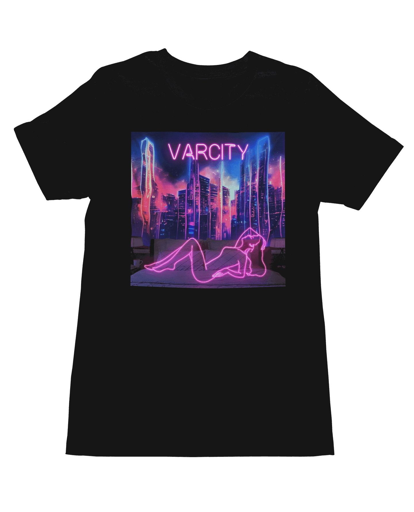 Varcity Late NYT Neon Silhouette Tee