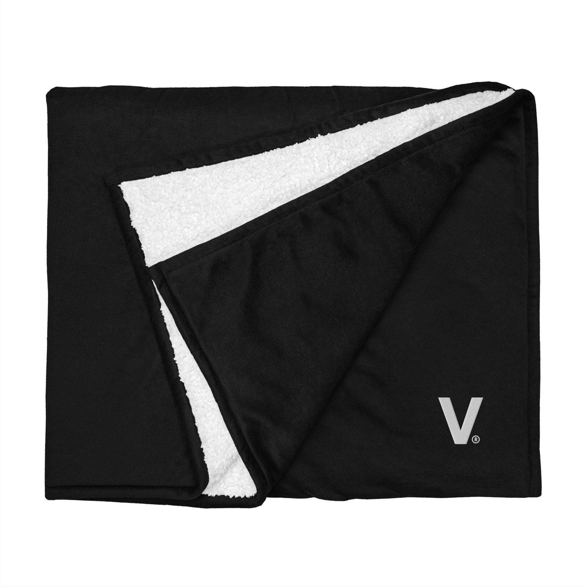 Varcity Premium Iconic V sherpa blanket Black/White