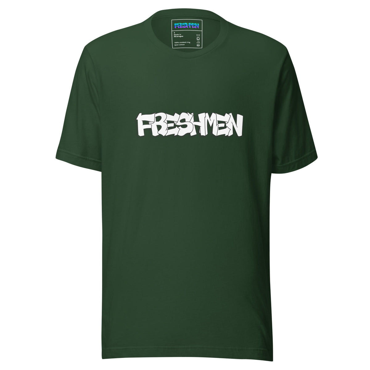 Freshmen All White Graffiti Logo Unisex T-Shirt