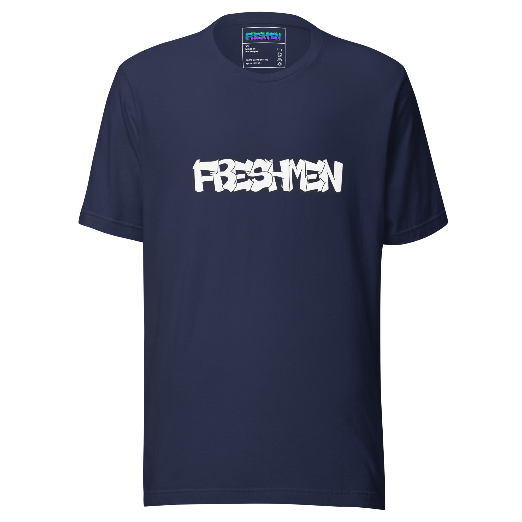 Freshmen All White Graffiti Logo Unisex T-Shirt