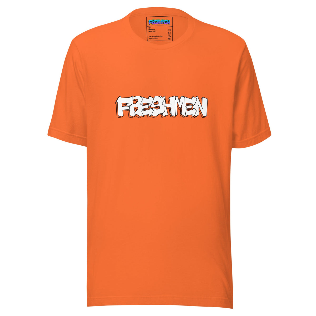 Freshmen All White Graffiti Logo Unisex T-Shirt