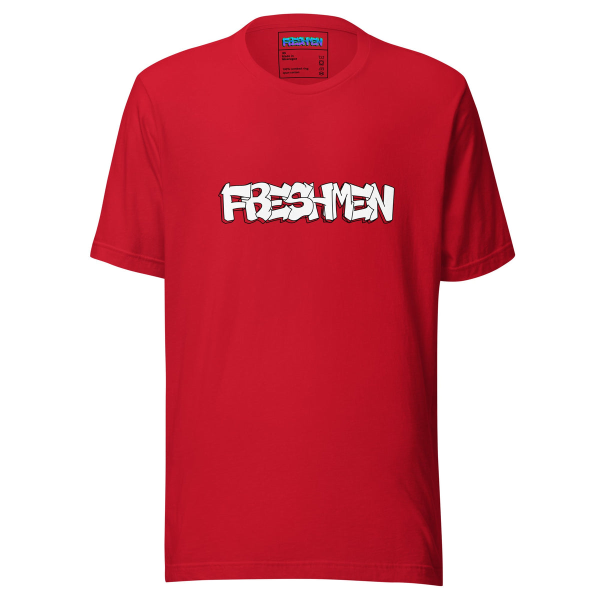 Freshmen All White Graffiti Logo Unisex T-Shirt