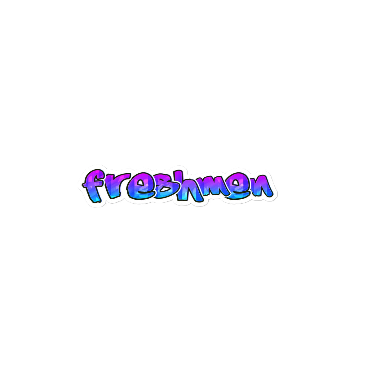 Freshmen Graffiti Art Bubble-free stickers Blue Purple