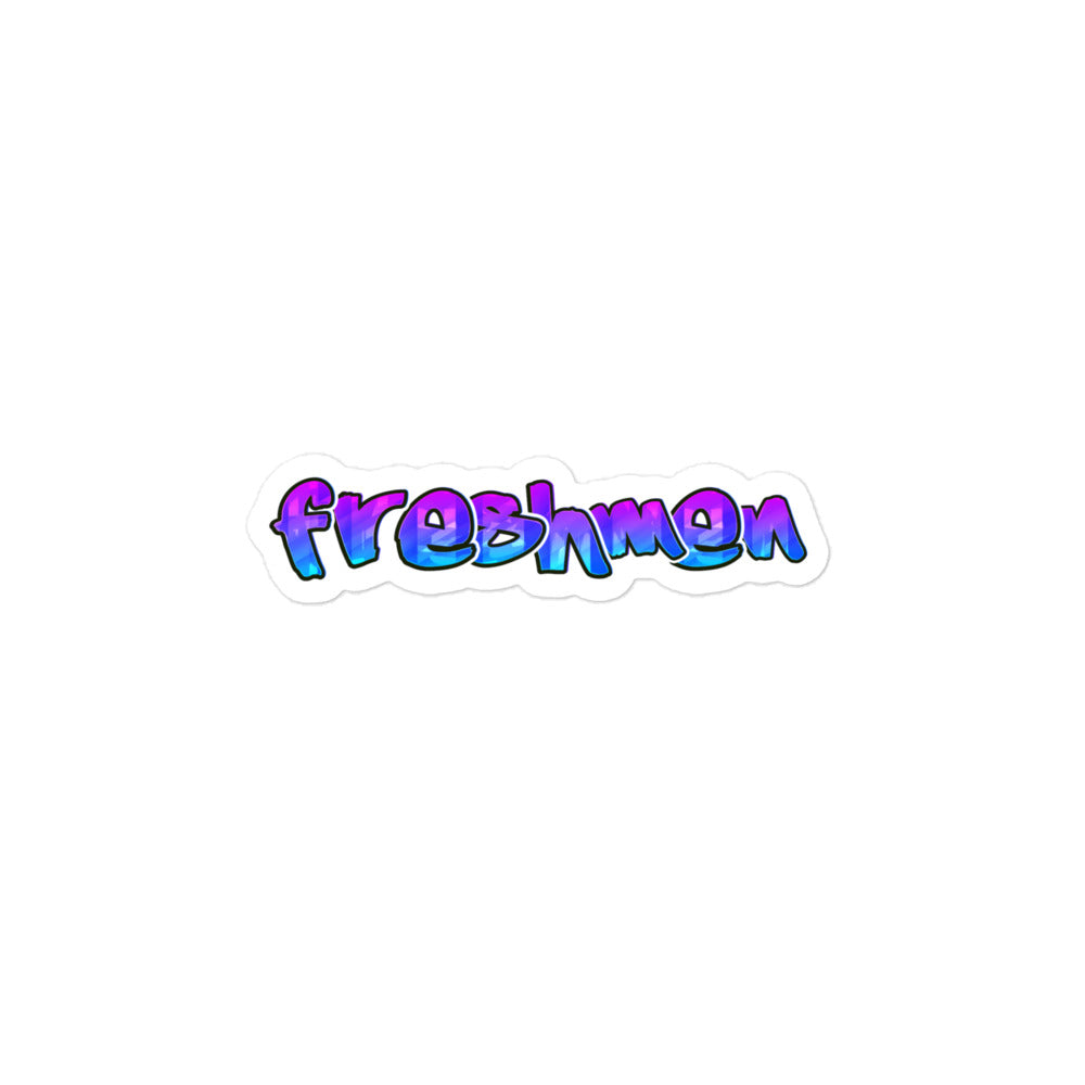 Freshmen Graffiti Art Bubble-free stickers Blue Purple