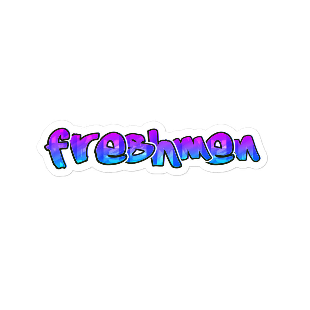 Freshmen Graffiti Art Bubble-free stickers Blue Purple