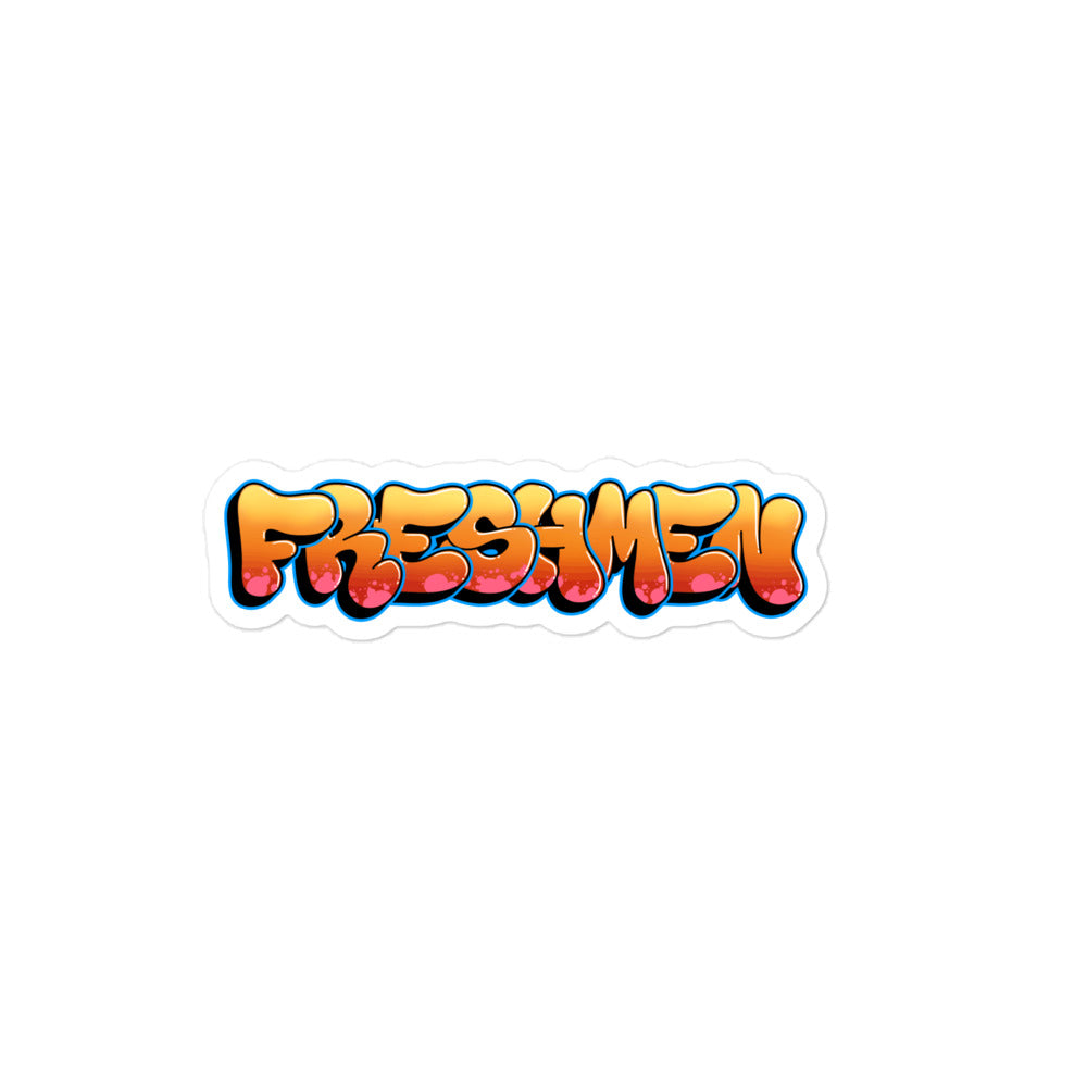 Freshmen Graffiti Bubble-free stickers - 4″×4″