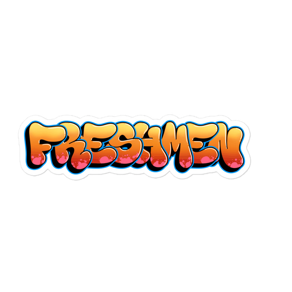 Freshmen Graffiti Bubble-free stickers - 5.5″×5.5″