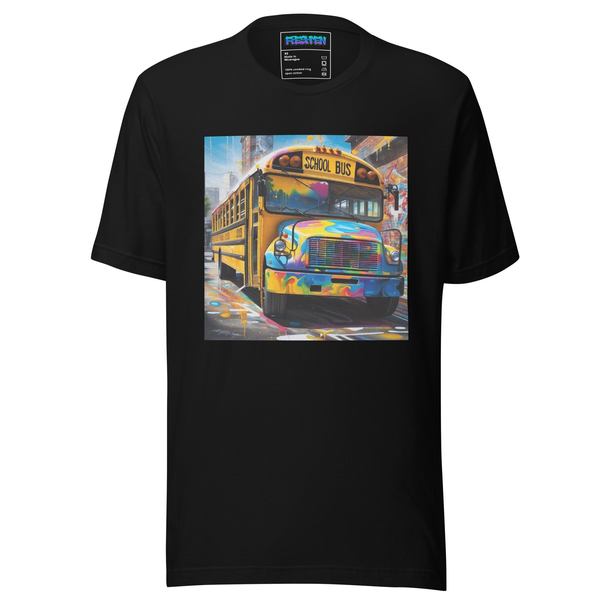 Freshmen Graffiti School Bus Unisex Graphic T-Shirt