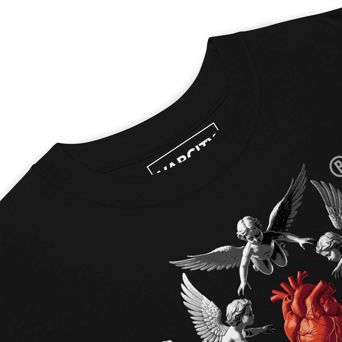 Human Element Angels Guard Our Hearts Men’s Premium Graphic Tee Black