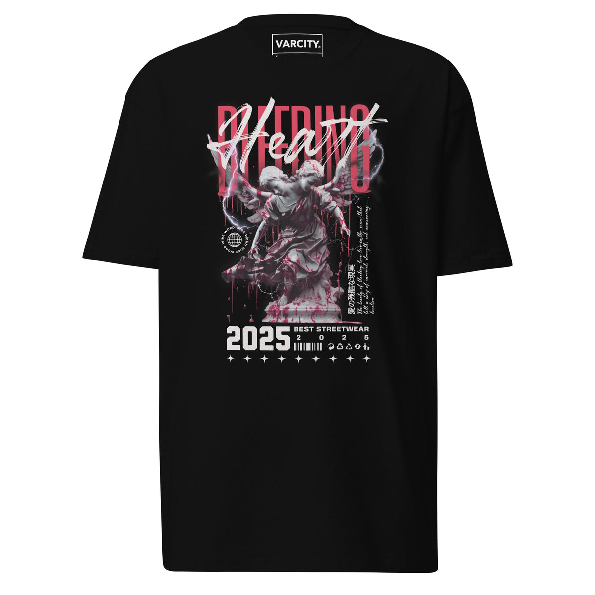 Human Element Bleeding Hearts Premium Graphic Tee Black