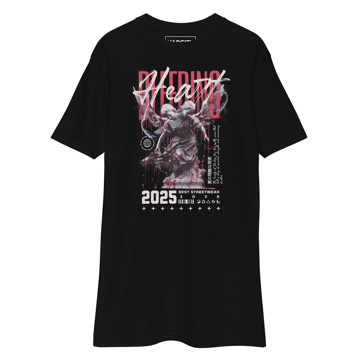 Human Element Bleeding Hearts Premium Graphic Tee Black