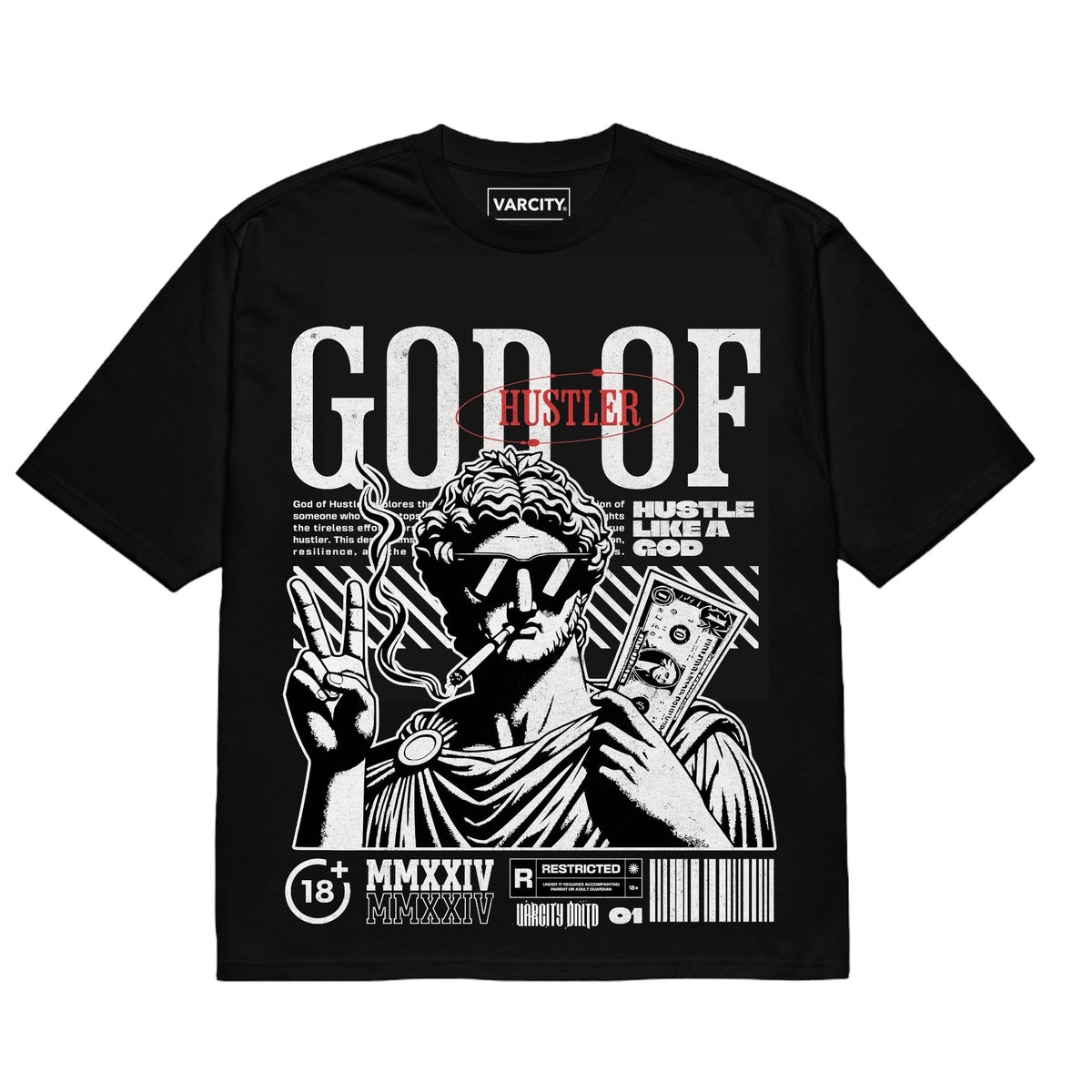 Human Element God of Hustler Premium Tee Black