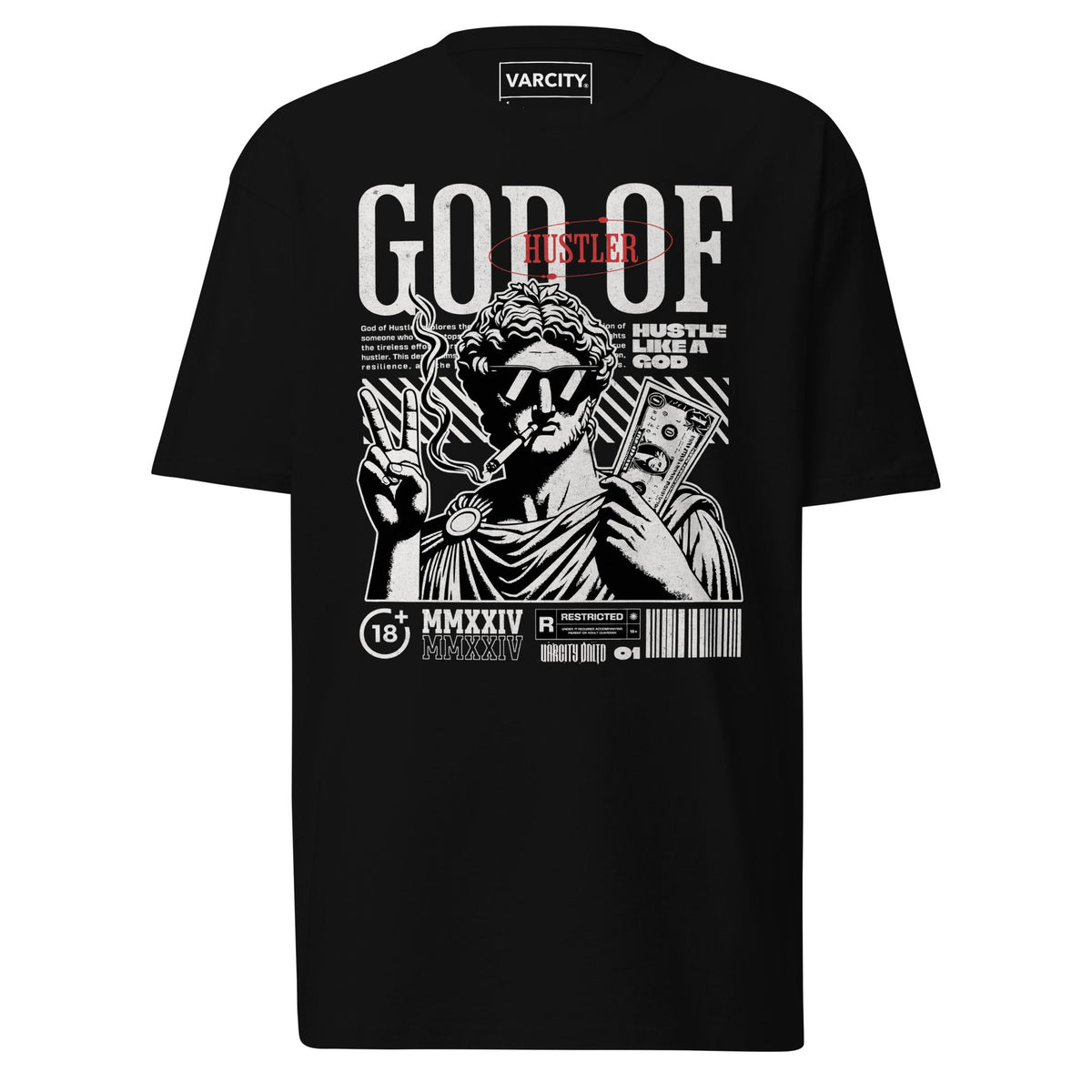 Human Element God of Hustler Premium Tee Black