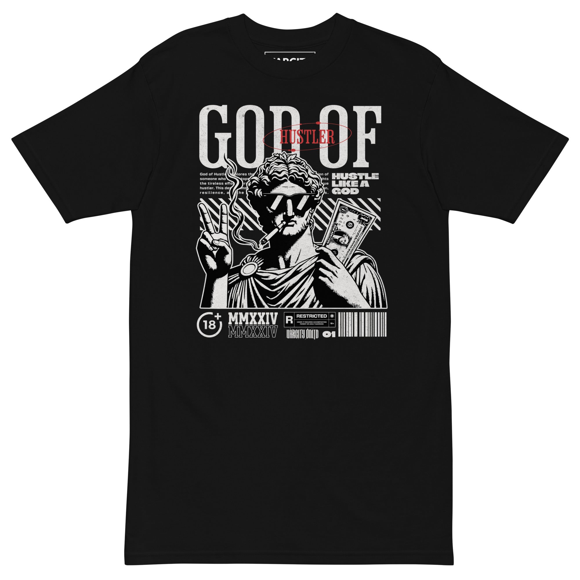 Human Element God of Hustler Premium Tee Black