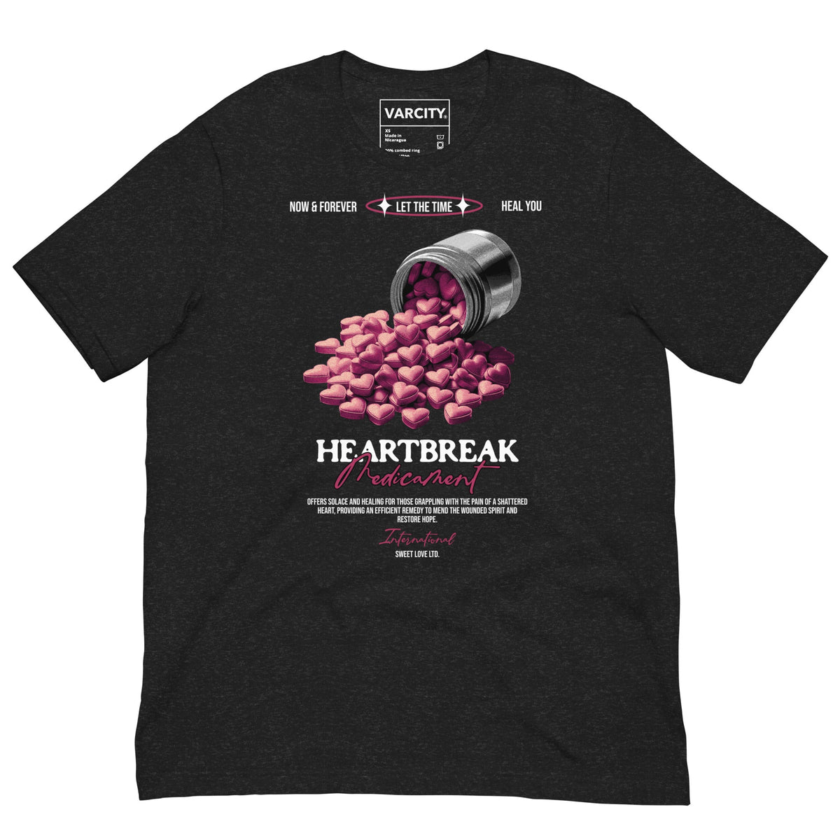 Human Element Heartbreak Premium Graphic T-Shirt Black