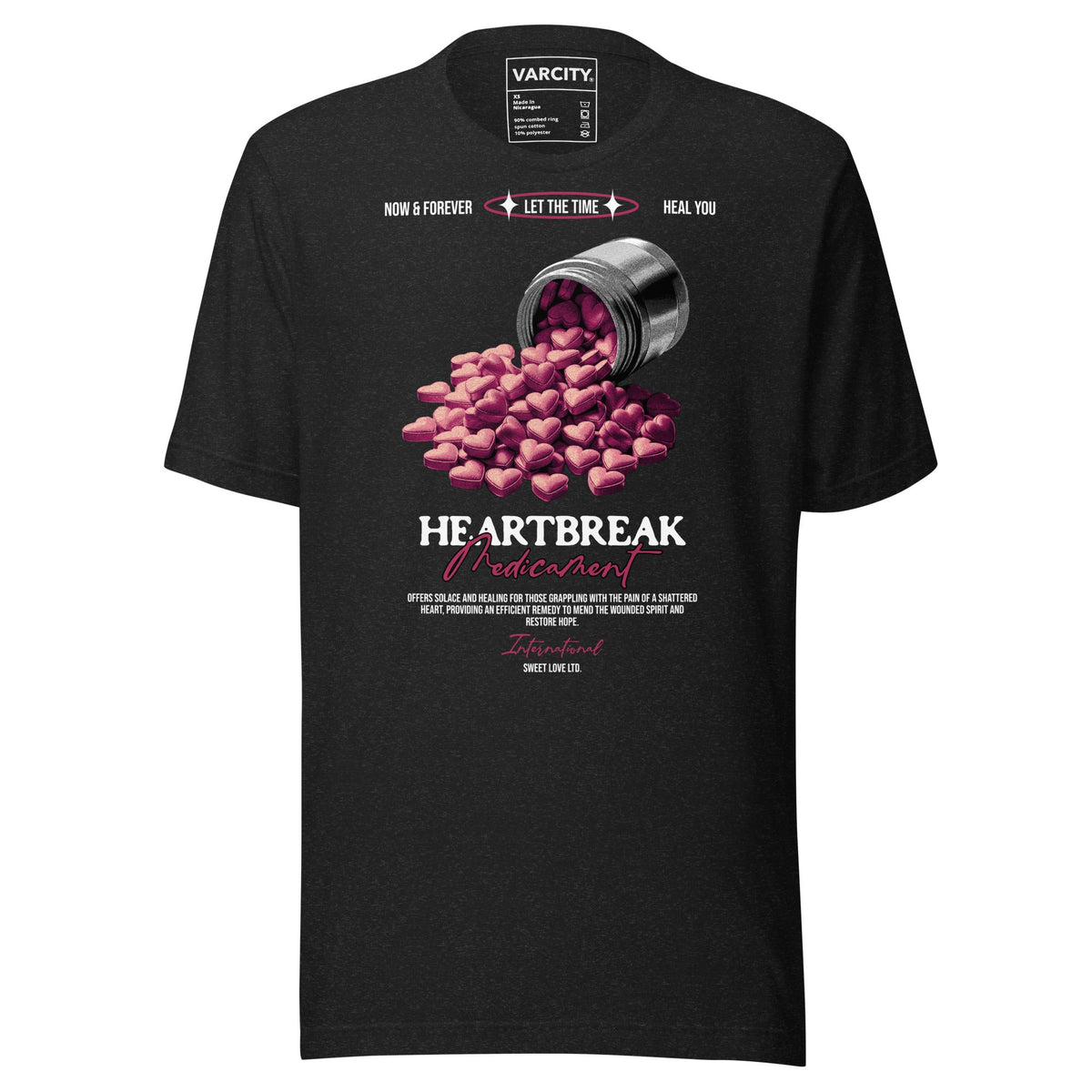 Human Element Heartbreak Premium Graphic T-Shirt Black