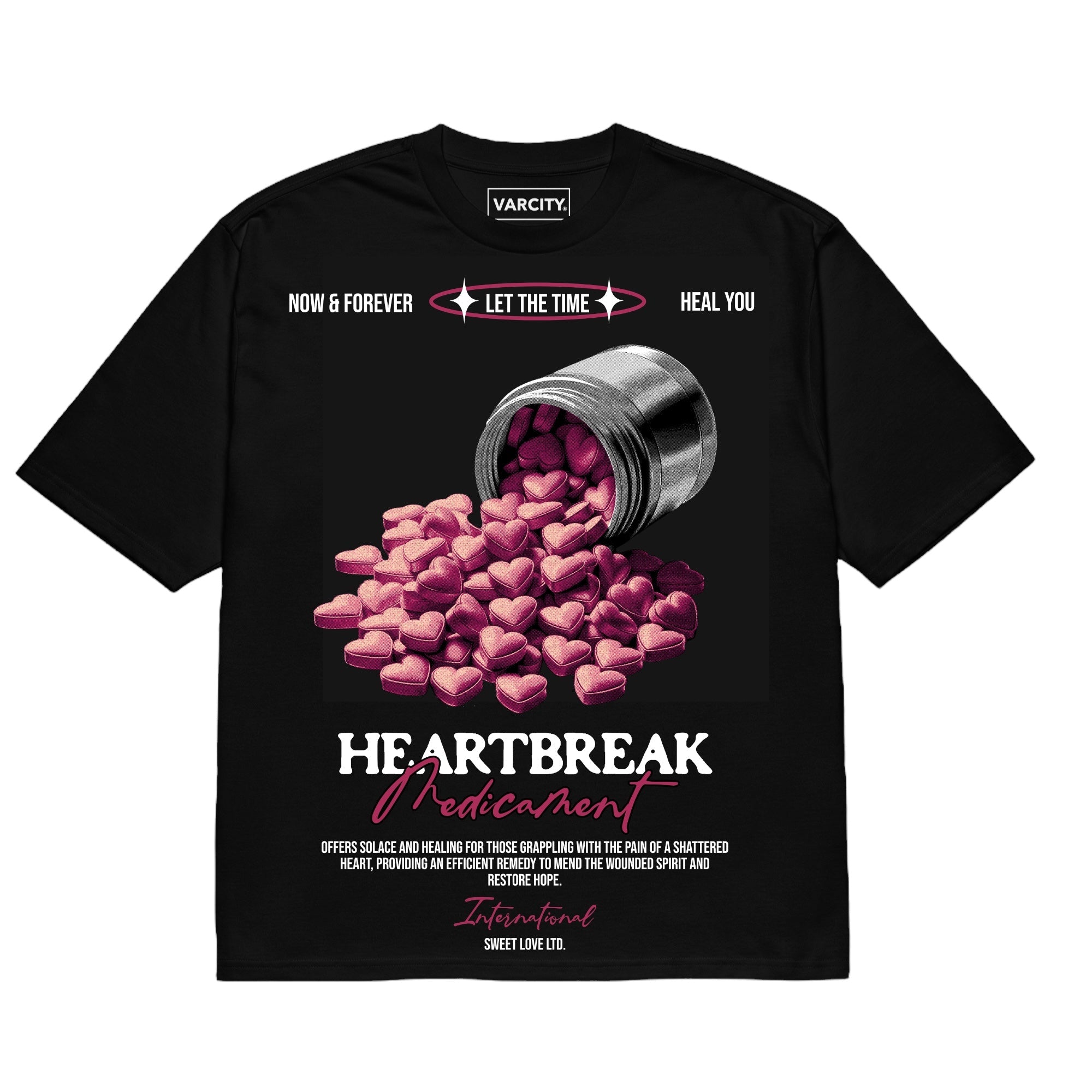 Human Element Heartbreak Premium Graphic T-Shirt Black