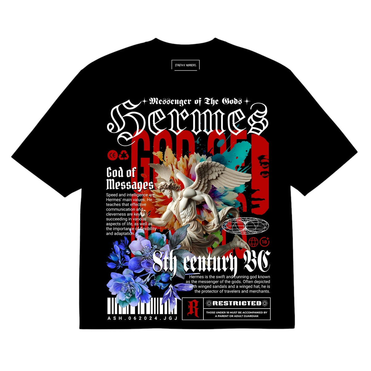 Human Element Hermes Premium Graphic Tee Black