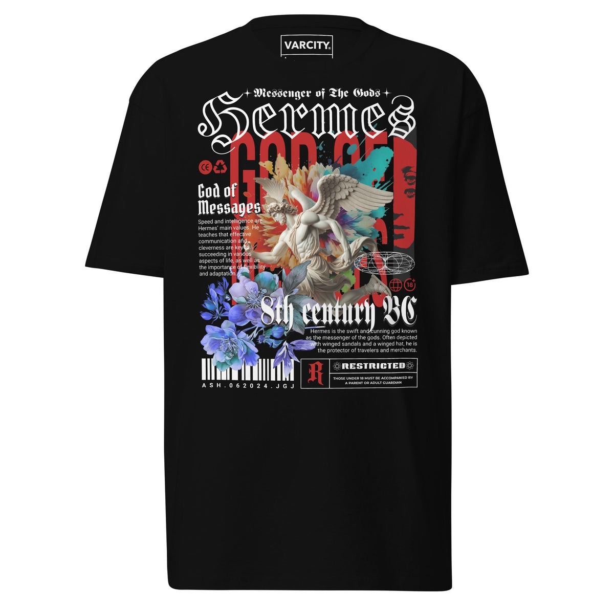 Human Element Hermes Premium Graphic Tee Black