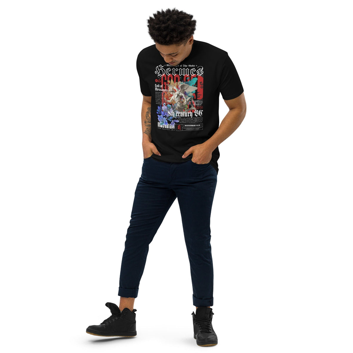 Human Element Hermes Premium Graphic Tee Black