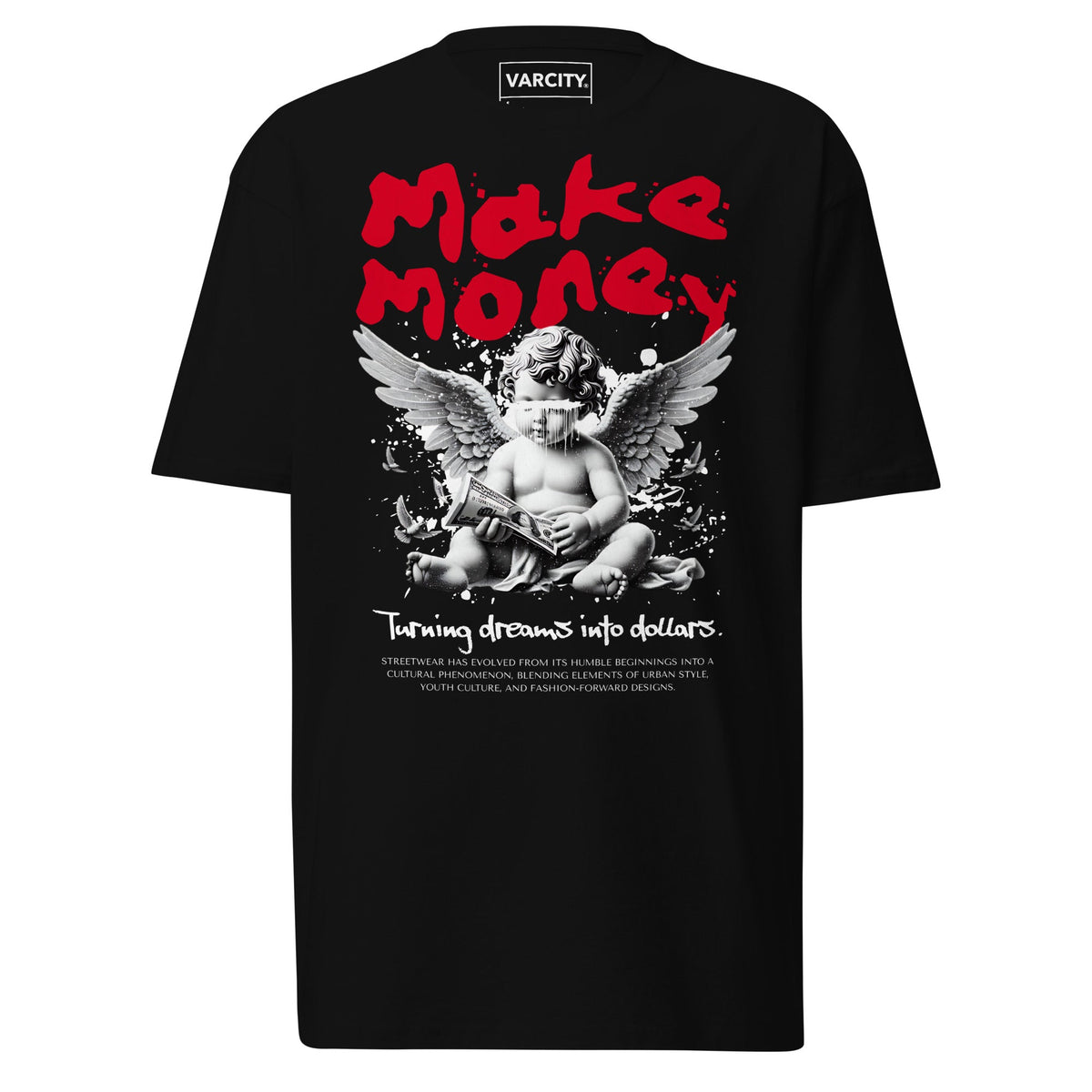 Human Element Make Money Premium Graphic Tee Black