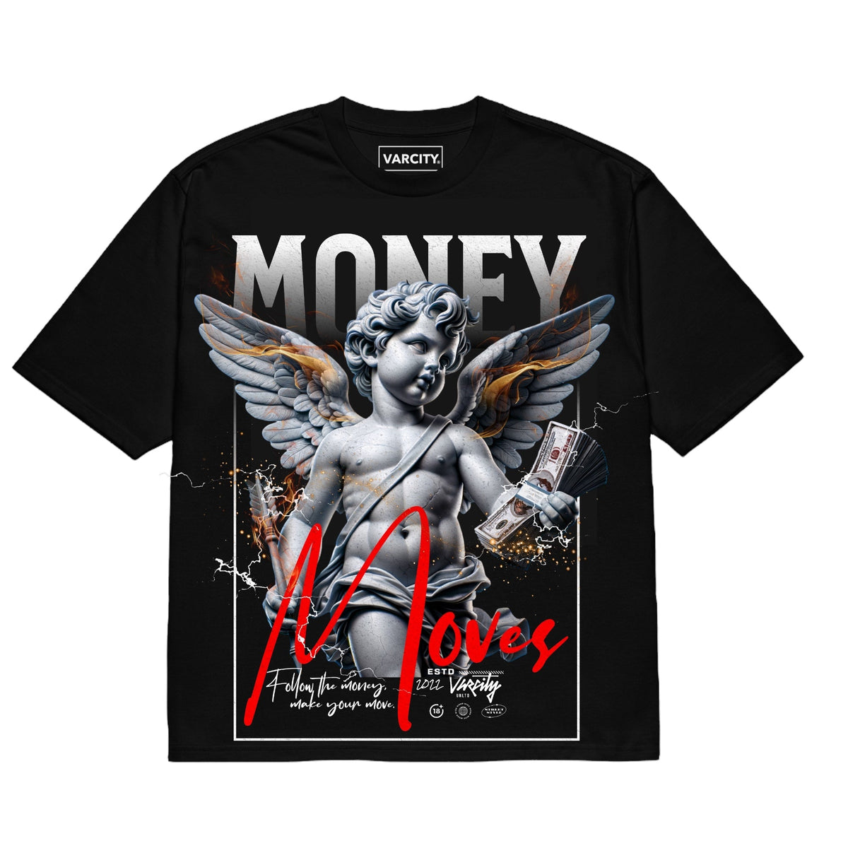 Human Element Money Moves Premium Tee Black