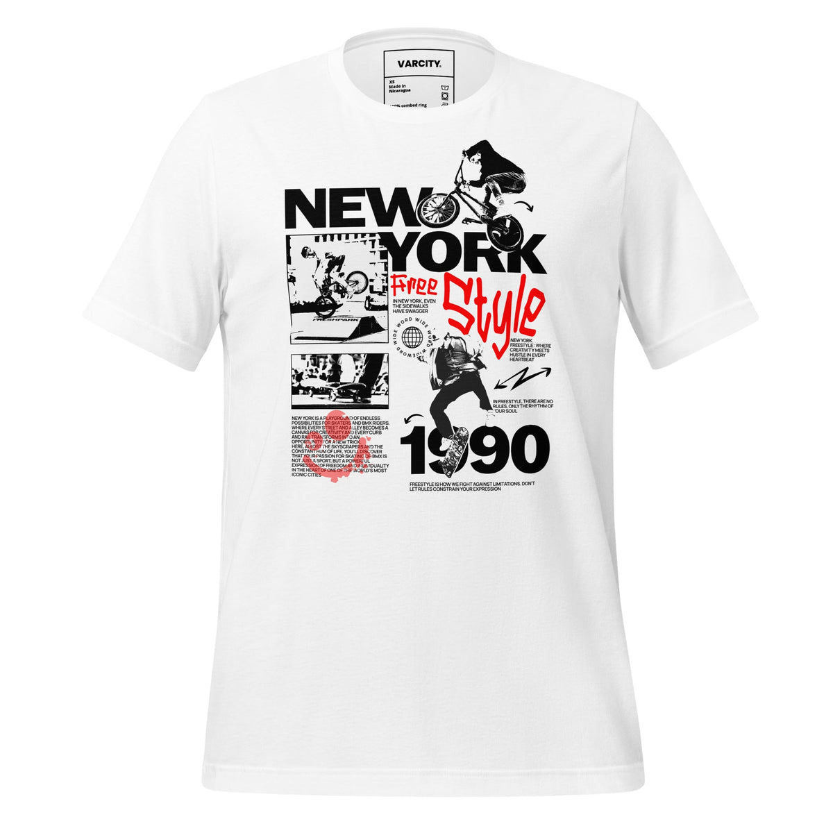 Human Element New York Freestyle Premium Graphic T-Shirt White