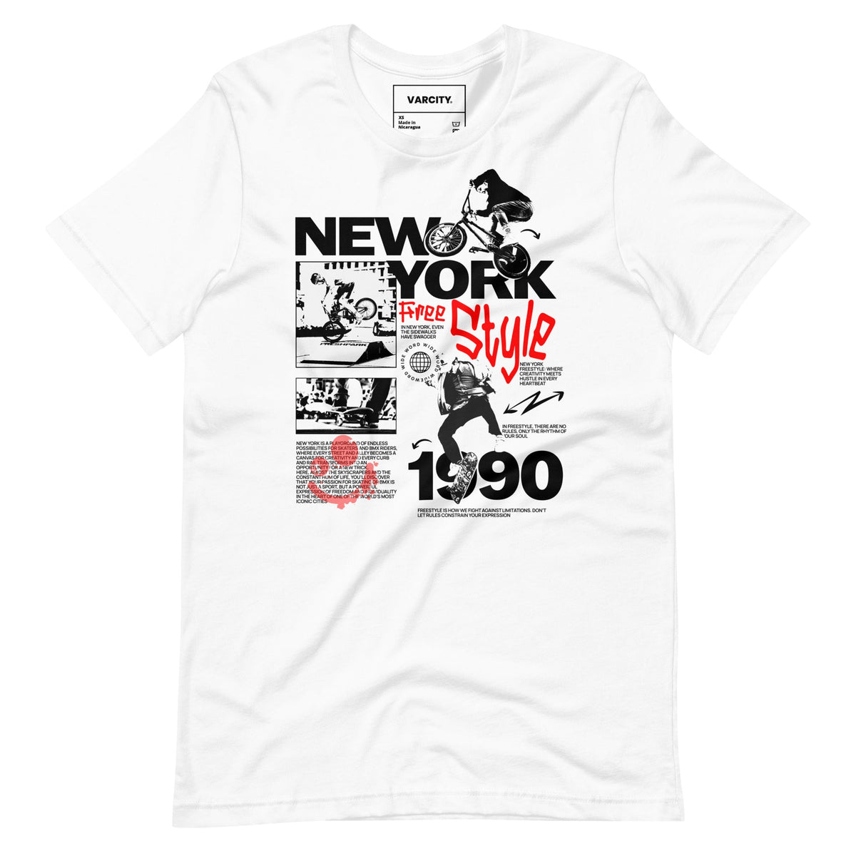 Human Element New York Freestyle Premium Graphic T-Shirt White