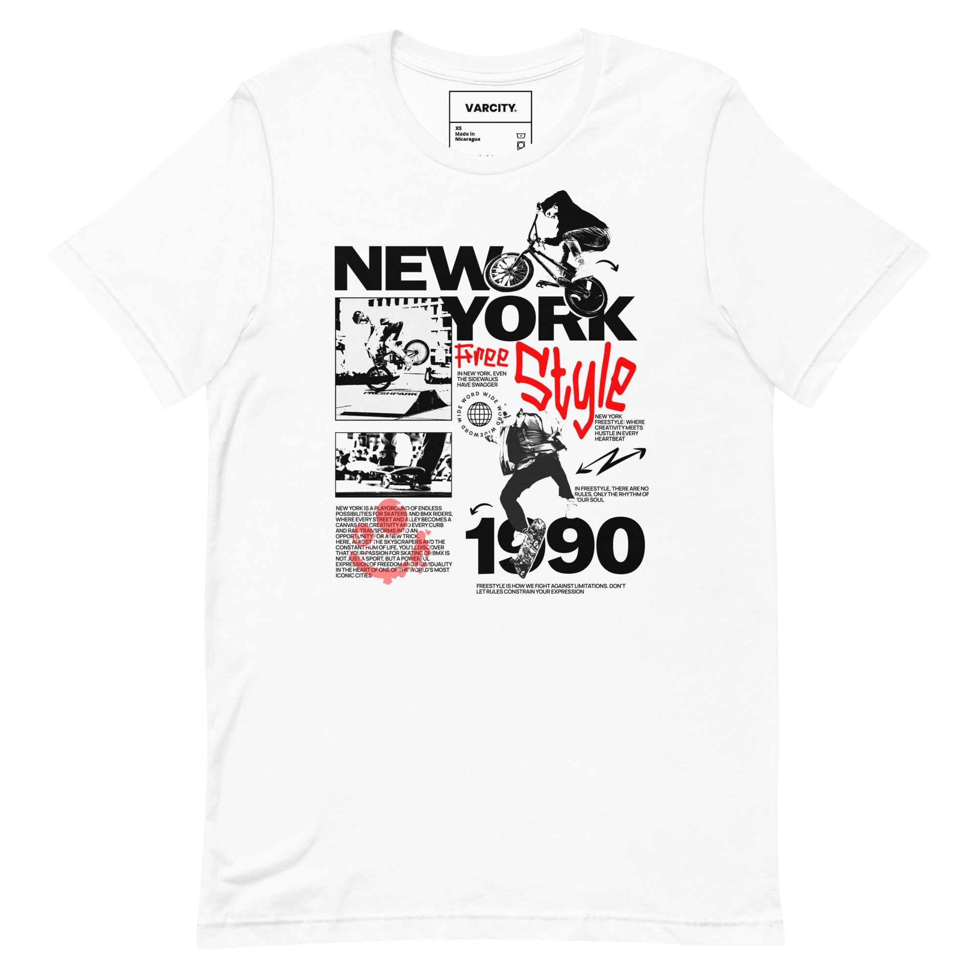 Human Element New York Freestyle Premium Graphic T-Shirt White