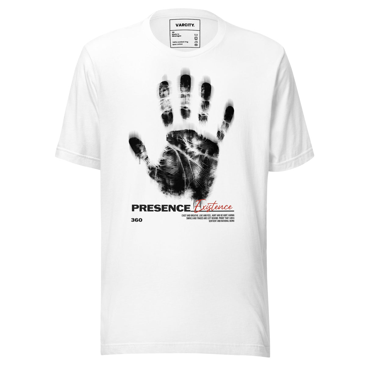 Human Element Presence Existence Premium Graphic T-Shirt White