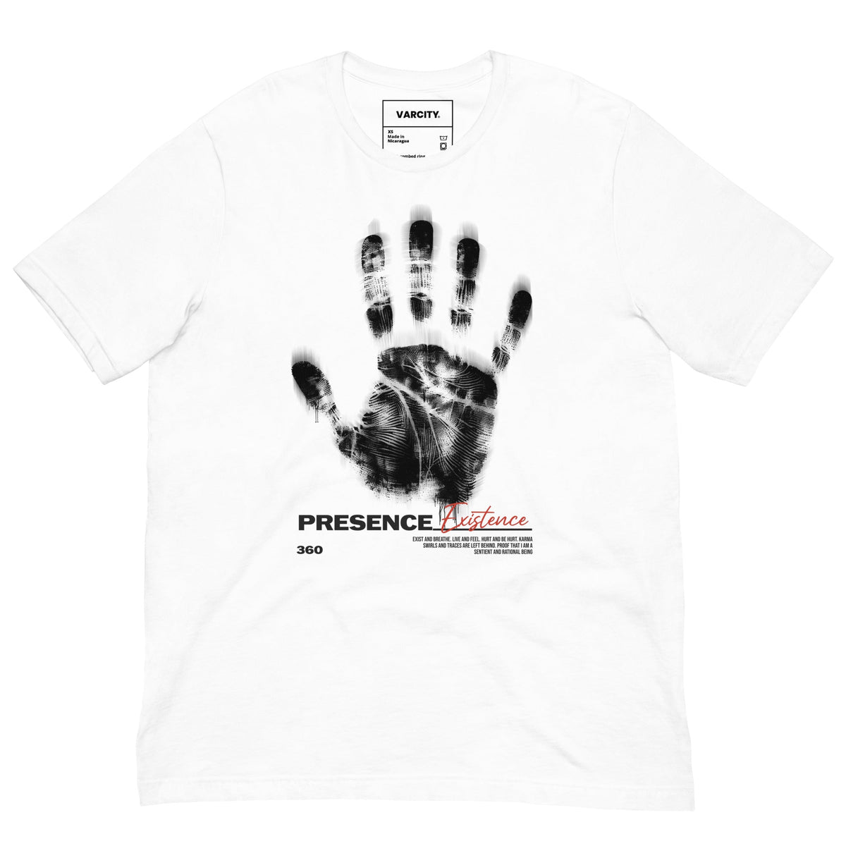 Human Element Presence Existence Premium Graphic T-Shirt White